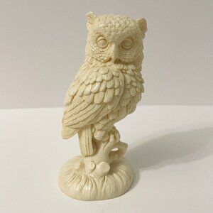 Vintage Santini Made in Italy Owl Figurine 5.5 Inch Tall